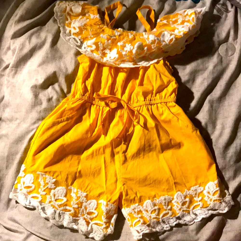3T little girl one piece shorts outfit